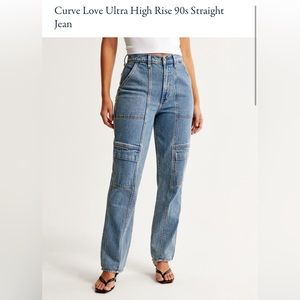 Abercrombie Curve Love Ultra High Rise 90s Straight Jeans